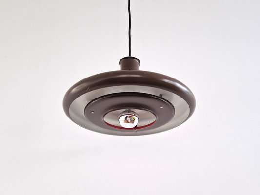 Dark Brown Optima Pendant Lamp by Hans Due for Fog & Mørup, Denmark, 1970s-NV-1805128