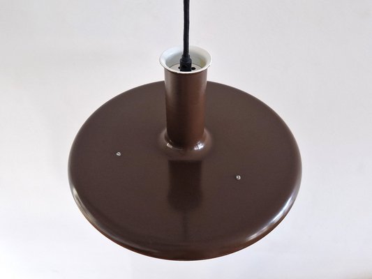 Dark Brown Optima Pendant Lamp by Hans Due for Fog & Mørup, Denmark, 1970s-NV-1805128