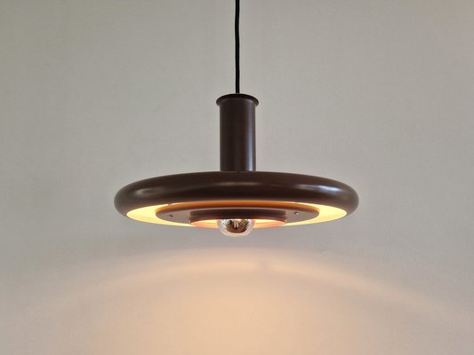 Dark Brown Optima Pendant Lamp by Hans Due for Fog & Mørup, Denmark, 1970s-NV-1805128