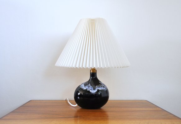 Dark Emerald Art Glass Table Lamp by Michael Bang for Holmegaard, 1972-HPQ-2001368