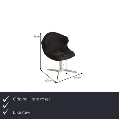 Dark Gray Fabric Alster Armchair from Ligne Roset-RQW-1350701