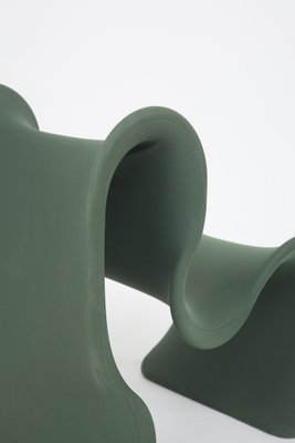 Dark Green Curved Lounge Chair by Gianni Pareschi for Busnelli-RCE-1284123