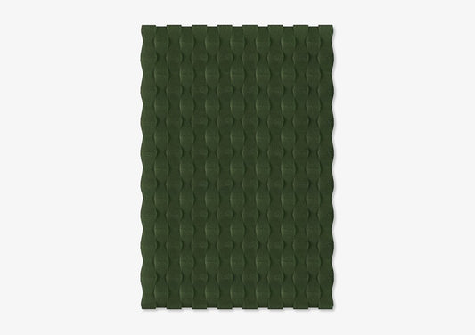 Dark Green Rectangle Textured Rug from Marqqa