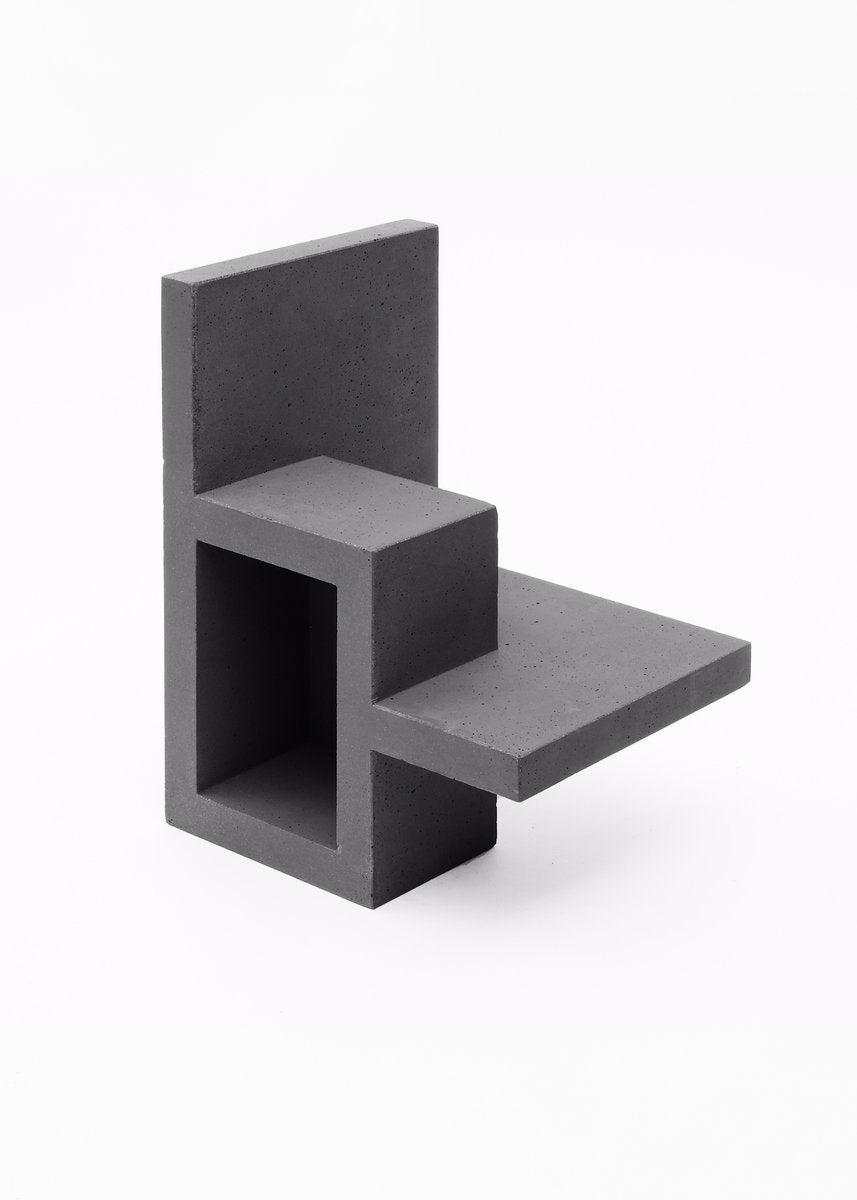 Dark Grey Chandigarh II Vase by Paolo Giordano for I-and-I Collection