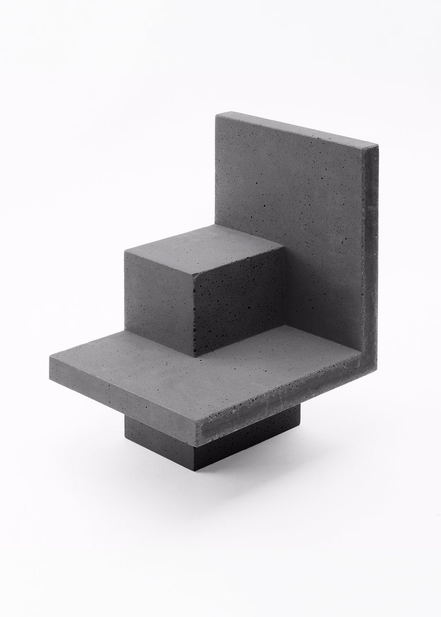 Dark Grey Chandigarh II Vase by Paolo Giordano for I-and-I Collection