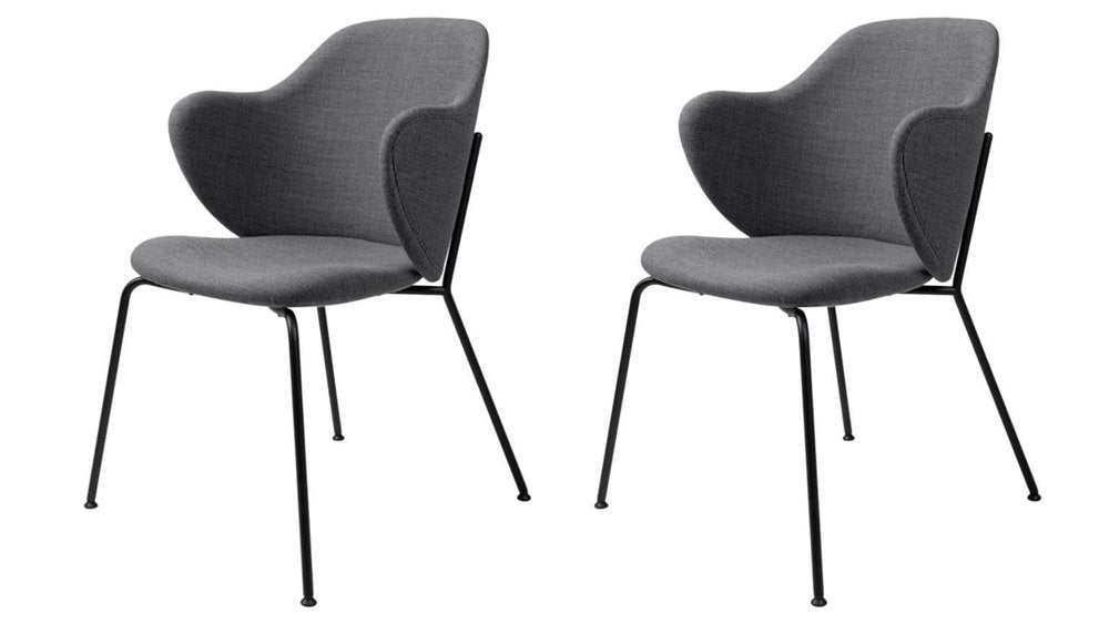 Dark Grey Fiord Lassen Chairs by Lassen, Set of 2