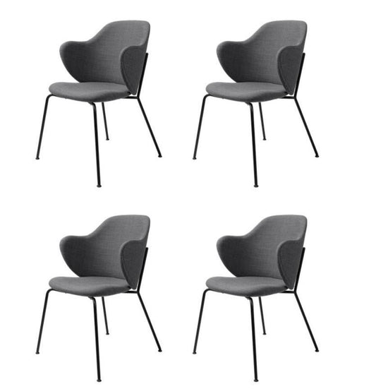 Dark Grey Fiord Lassen Chairs by Lassen, Set of 4