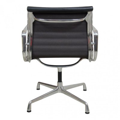 Dark Grey Leather EA-108 Chair by Charles Eames for Vitra-MTD-1400507