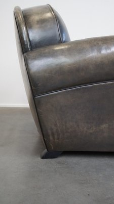 Dark Leather Armchairs attributed to Bart Van Bekhoven, Set of 2-HPP-2035261