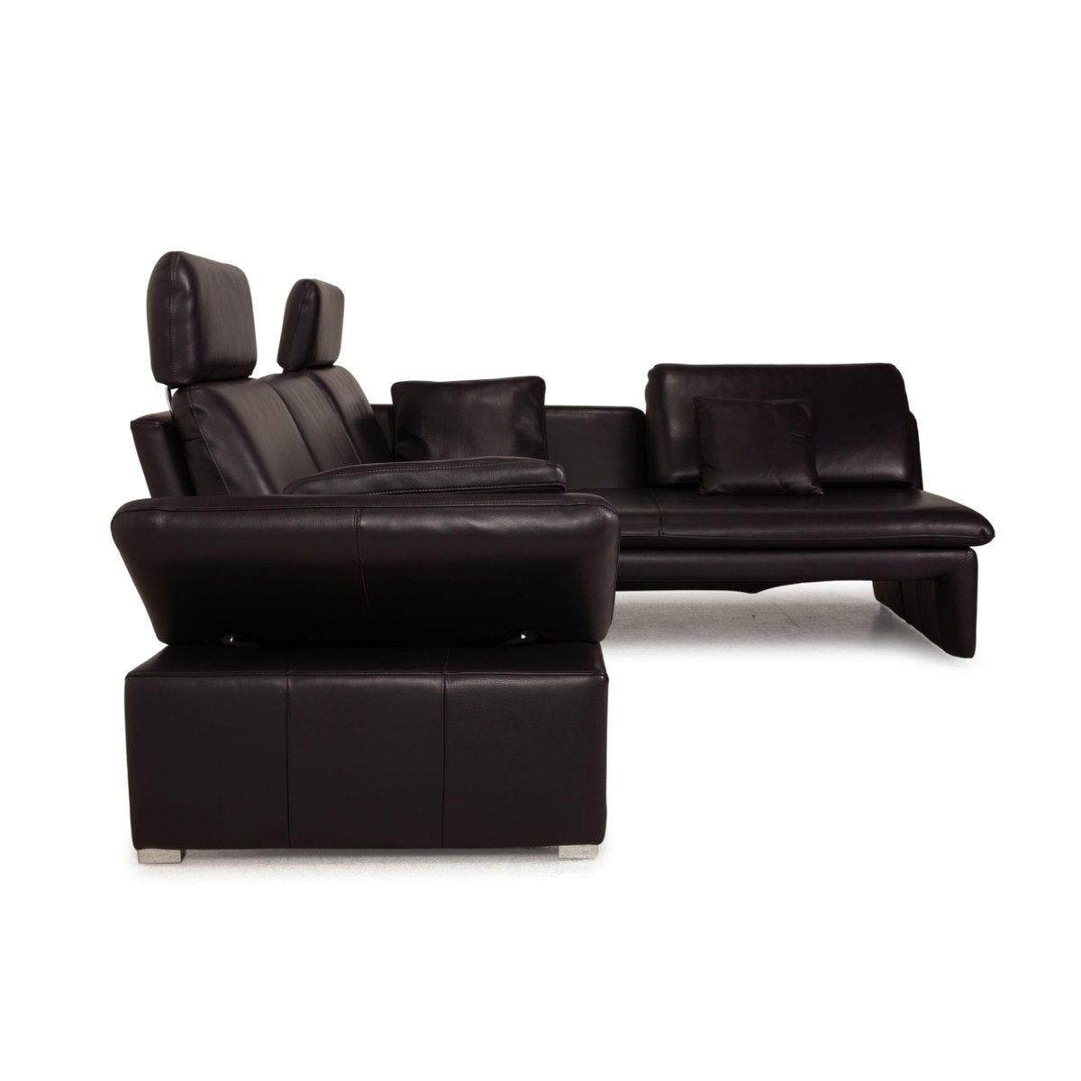 Dark Purple Leather Corner Sofa from Laauser Pegasus