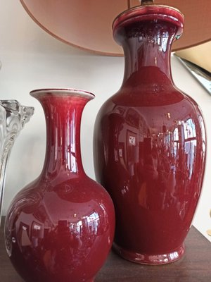 Dark Red Ceramic Lamp-FSD-1060855