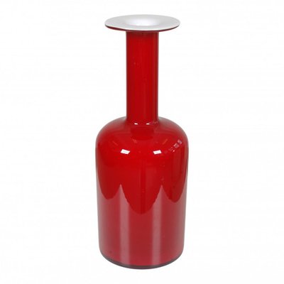 Dark Red Glass Vase from Otto Brauer Holmegaard-MTD-1400048