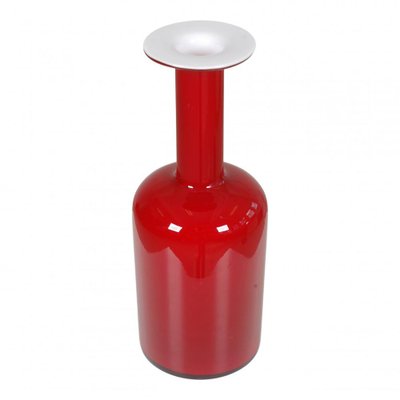 Dark Red Glass Vase from Otto Brauer Holmegaard-MTD-1400048