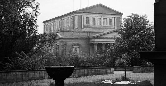 Darmstadt Theatre with Lantern in Front, Germany, 1938, Printed 2021