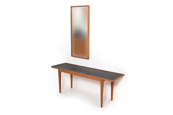 Daybed, Table and Mirror by Frits Henningsen 1950s, Set of 3-RA-2031621