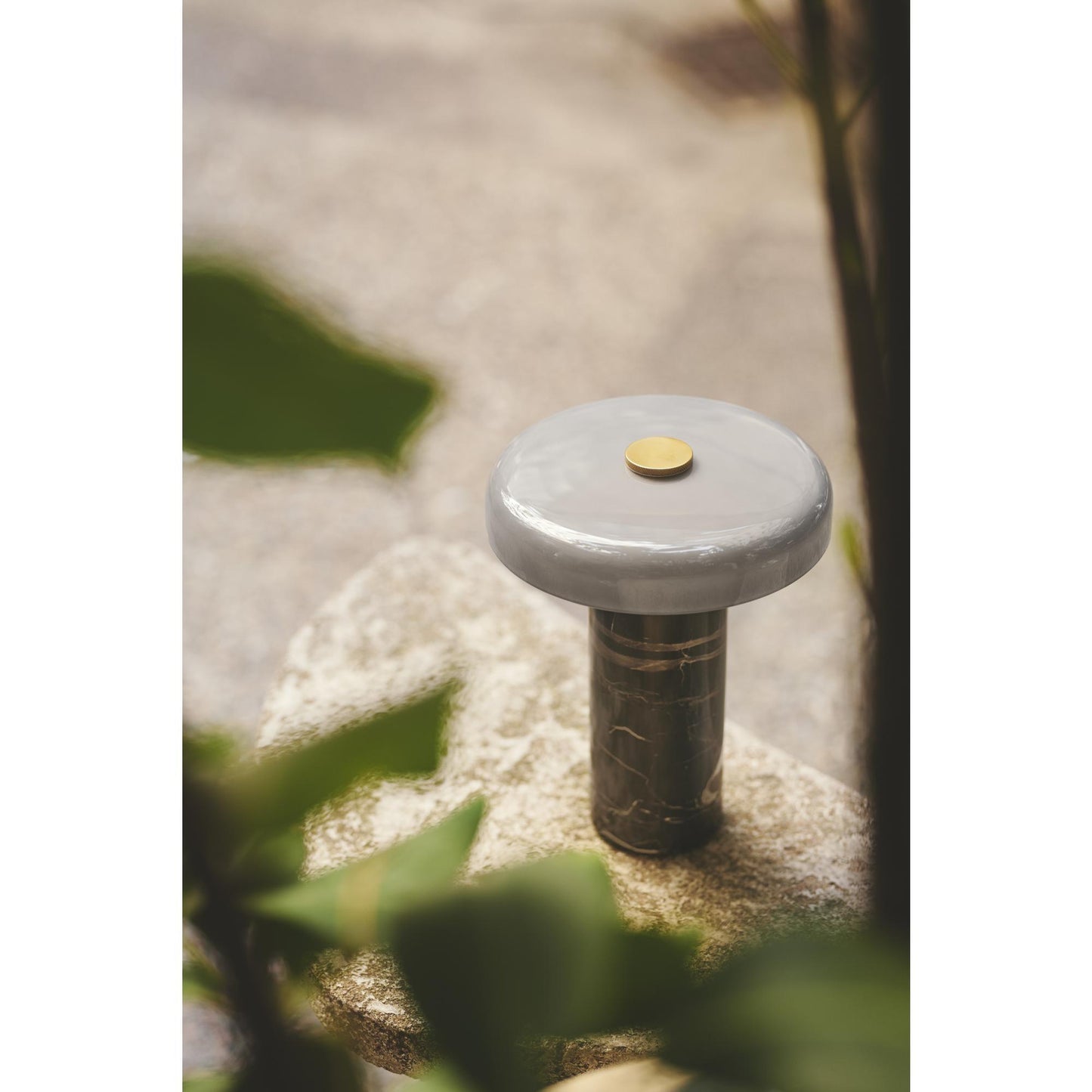 Design By Us Trip Portable Lamp Carrara Marble/Glossy Opal