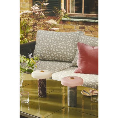 Design By Us Trip Portable Lamp Carrara Marble/Glossy Opal