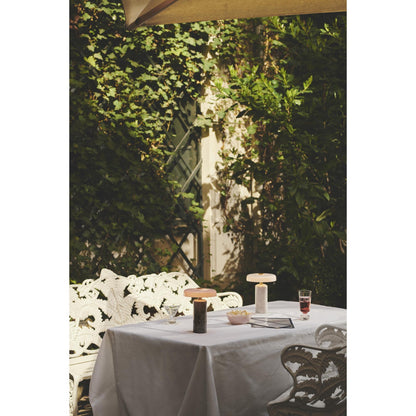 Design By Us Trip Portable Lamp Carrara Marble/Glossy Opal