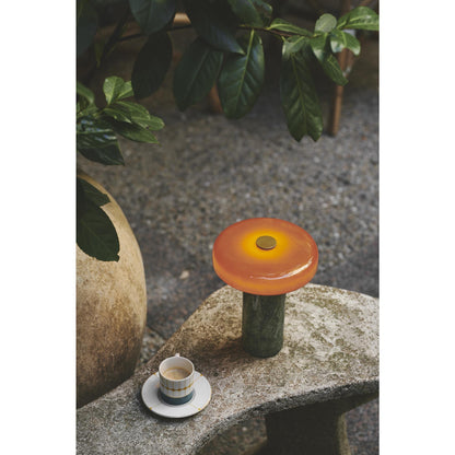Design By Us Trip Portable Lamp Burgundy Marble/Glossy Opal