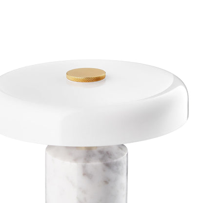 Design By Us Trip Portable Lamp Carrara Marble/Glossy Opal