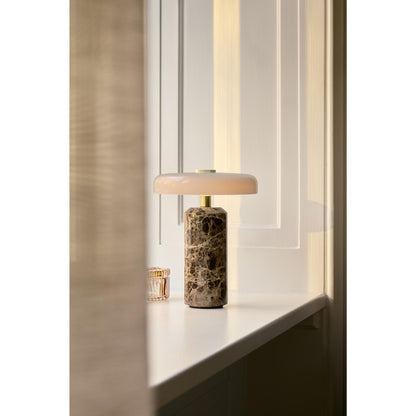 Design By Us Trip Portable Lamp Burgundy Marble/Glossy Opal