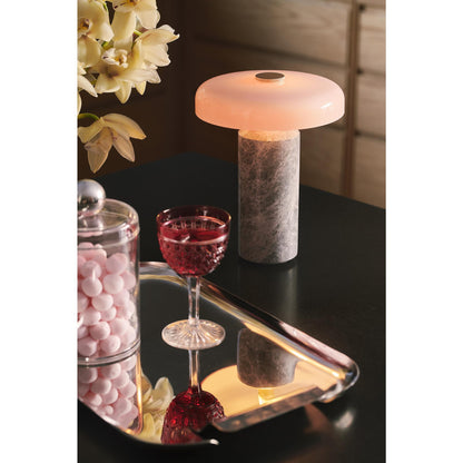 Design By Us Trip No. 2 Portable Lamp Moss Marble/ Amber