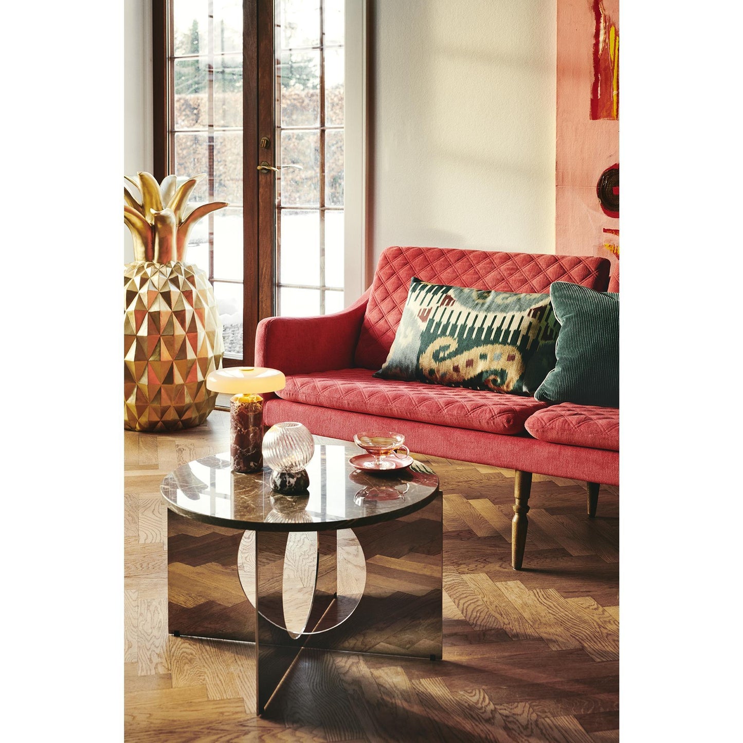Design By Us Trip No. 2 Portable Lamp Moss Marble/ Amber