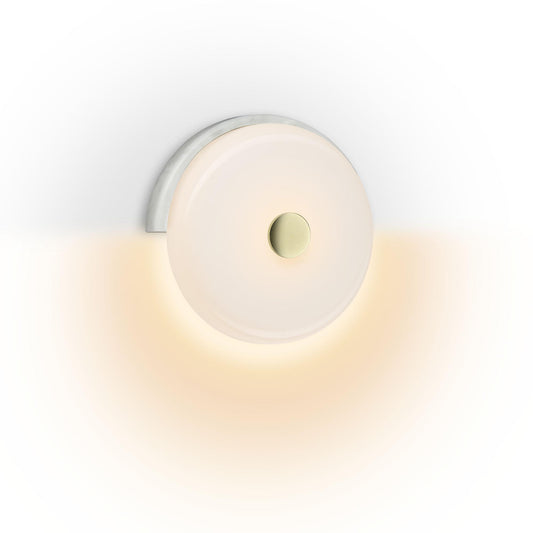 Design By Us Trip Wall Lamp Carrara Marble/Glossy Opal