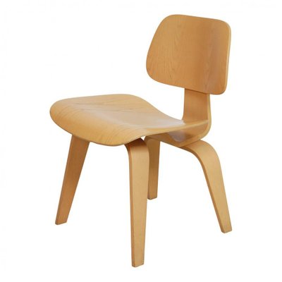 DCW Chair of Molded Oak by Charles Eames for Vitra, 1990s-MTD-1400557