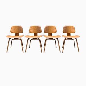 DCW Dining Chairs in Ash by Charles & Ray Eames for Herman Miller, 1940s, Set of 4-ZM-1314515