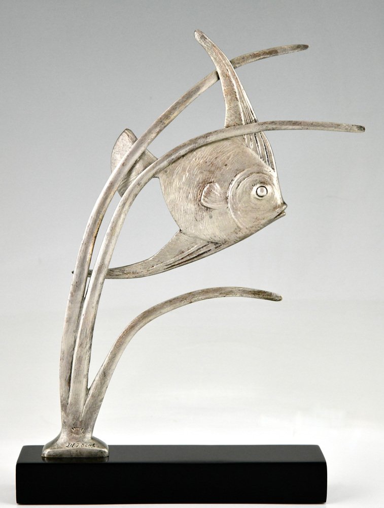 De Roche, Art Deco Sculpture of a Fish, 1930, Bronze