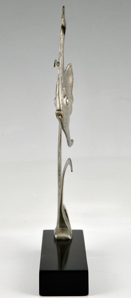 De Roche, Art Deco Sculpture of a Fish, 1930, Bronze