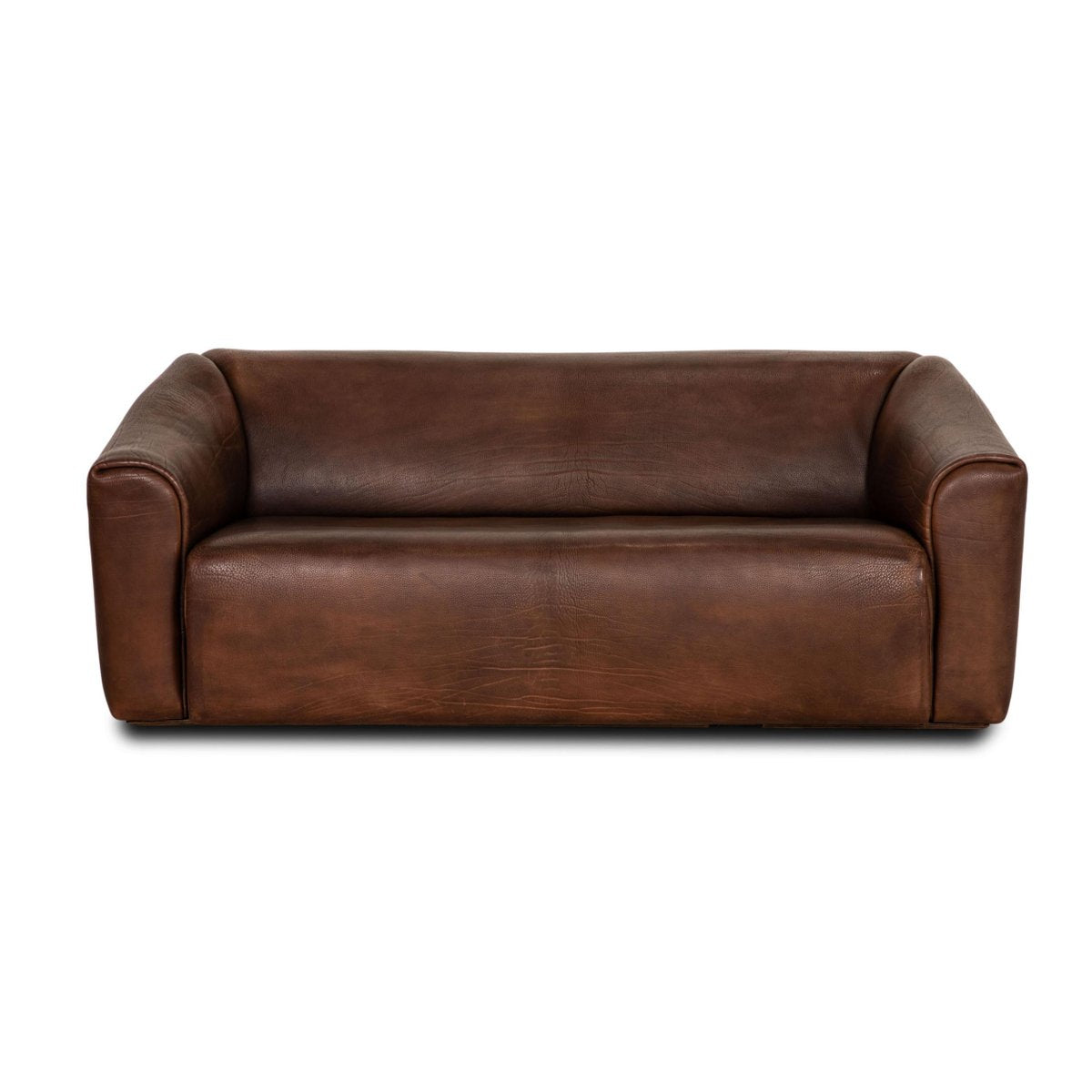 De Sede Ds 47 Leather Sofa Brown Three-Seater Couch