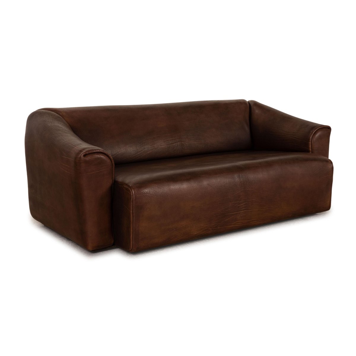 De Sede Ds 47 Leather Sofa Brown Three-Seater Couch