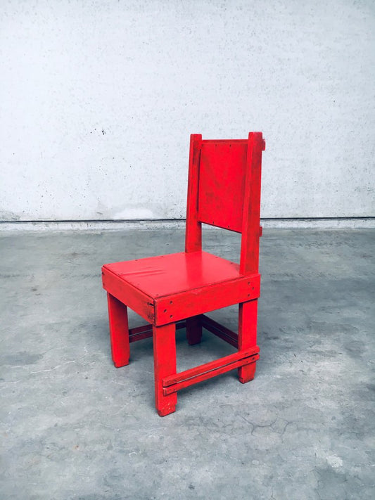 De Stijl Movement Design Red Chair attributed to Jan Wils, Netherlands, 1920s