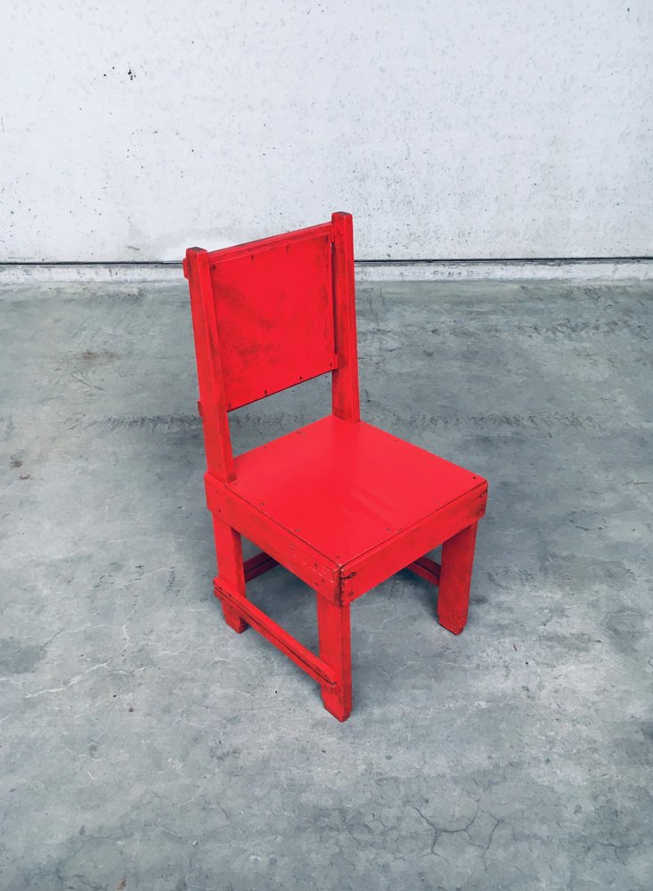 De Stijl Movement Design Red Chair attributed to Jan Wils, Netherlands, 1920s