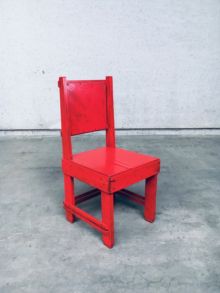 De Stijl Movement Design Red Chair attributed to Jan Wils, Netherlands, 1920s