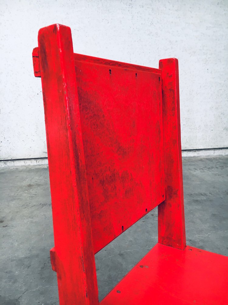 De Stijl Movement Design Red Chair attributed to Jan Wils, Netherlands, 1920s