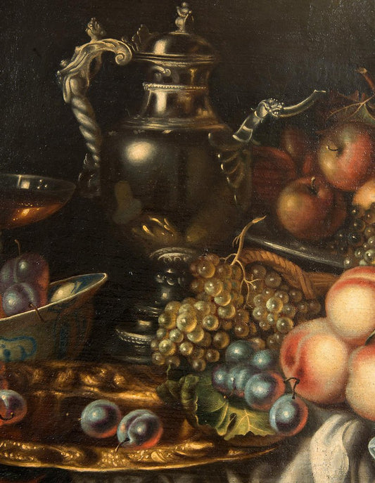 Dead Nature with Fruit, 1800s, Gold & Silver, Oil on Canvas