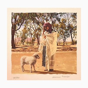 Deanna Frosini - Tunisian Shepherdess - Original Lithograph on Paper - 1990s-ZCI-837043