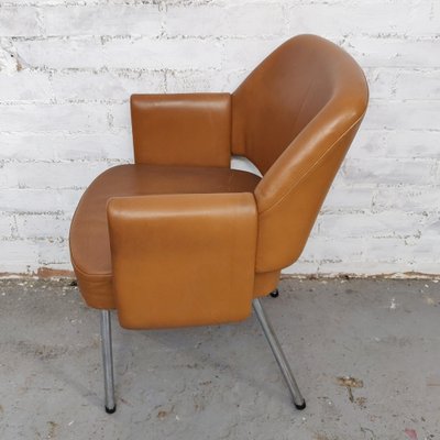 Deauville Leather Armchairs by Marc and Pierre Simon for Airborne, 1960s-CQZ-971369