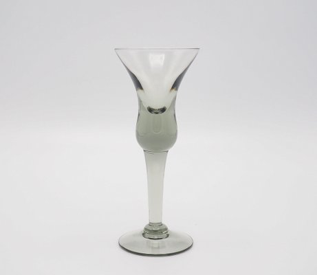 Decanter and Cordial Glasses in Grey Smoked Glass from Holmegaard Denmark, 1950s, Set of 7-SN-1176417