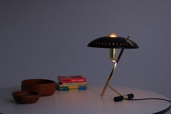 Decora Z Table Lamp in Brass by Louis Kalff for Philips, 1950s-XT-1768910