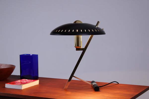 Decora Z Table Lamp in Brass by Louis Kalff for Philips, 1950s-XT-1768910