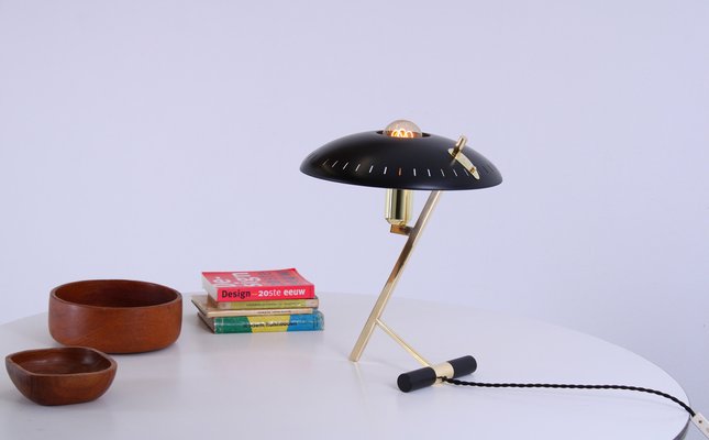 Decora Z Table Lamp in Brass by Louis Kalff for Philips, 1950s-XT-1768910