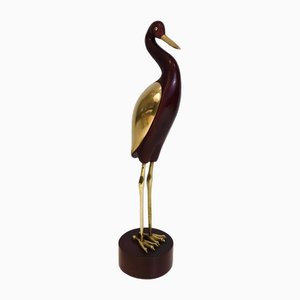 Decorative Bird in Wood and Brass-BA-1365465