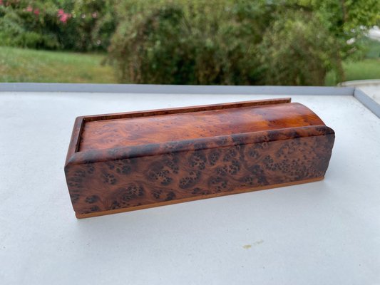 Decorative Brown Box in Light Wood, France, 1970s-UR-1315549