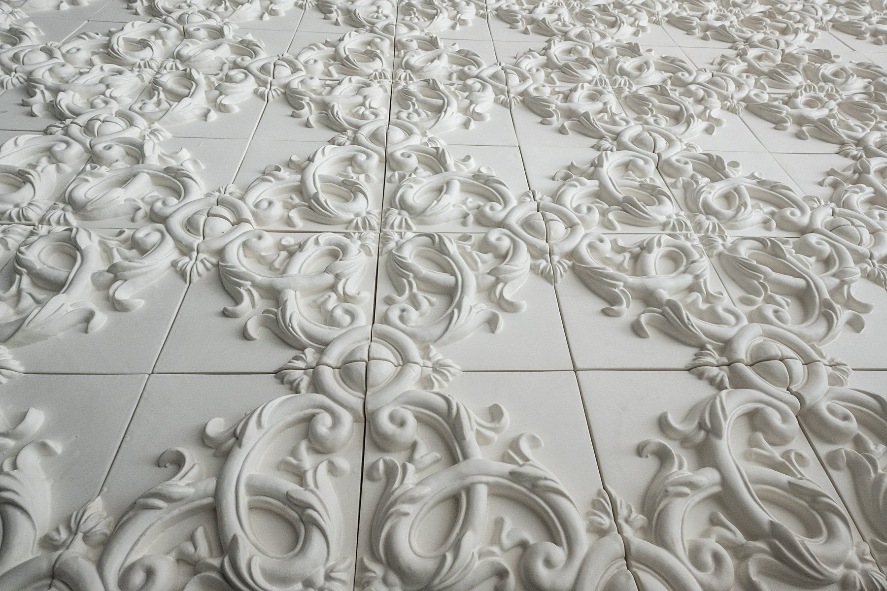 Decorative Ceramic Acanthus Panel by Anthony & Joseph Bevilacqua for MYOP