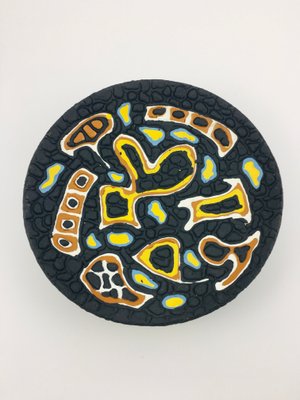 Decorative Ceramic Plate by Hungarian Artist, Király, 1965-UWE-1435764