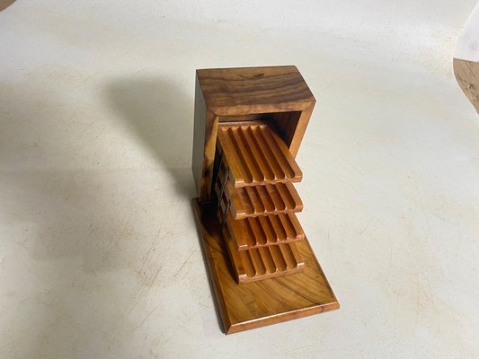 Decorative Cigarette Box in Olive Wood, France, 1950s-UR-1791905